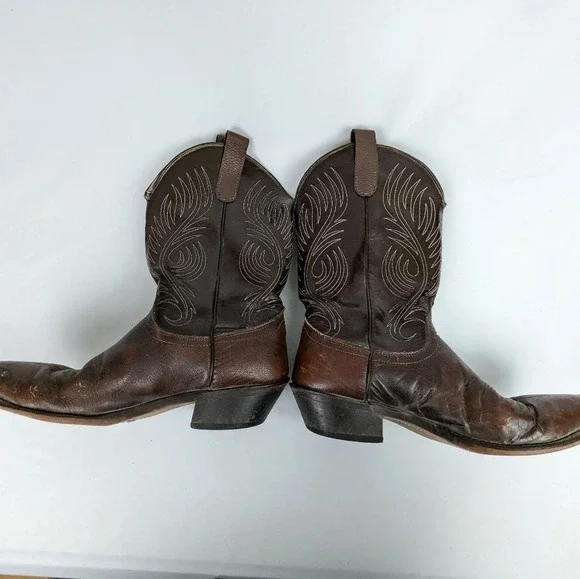 Laredo Vintage Mens 10 D Leather Western Cowboy Boots  Pointed Toe Embroidered - Picture 4 of 16